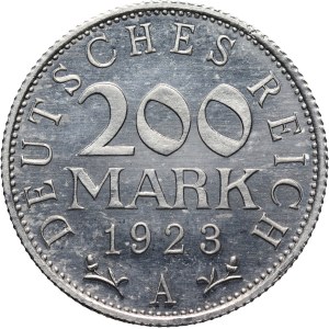 Germany, Weimar Republic, 200 Mark 1923 A, Berlin, PROOF