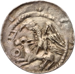 Ladislaus II the Exile 1138-1146, denarius, eagle and hare, ring (circle) in front of hare