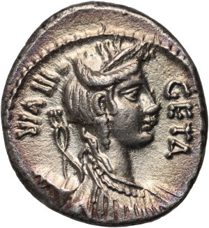 Roman Republic, C. Hosidus C.f. Geta 64 BC, Denar, Rome