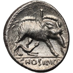 Roman Republic, C. Hosidus C.f. Geta 64 BC, Denar, Rome