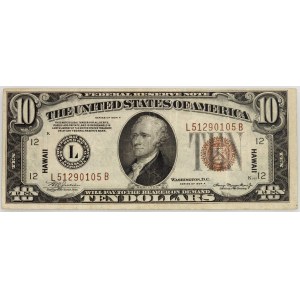 USA, Hawaii, 10 Dollars 1934, Series L
