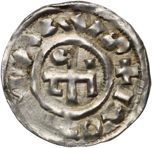 France, Carolingians, County of Normandy, Richard I the Fearless 943-996, Denar, Rouen