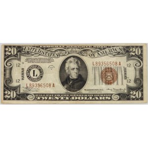 USA, Hawaii, 20 Dollars 1934, Series L