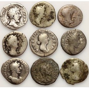 Roman Empire and Republic, set of denarii (9 pieces)