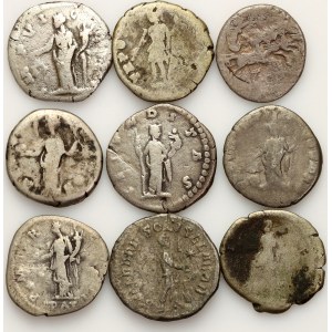 Roman Empire and Republic, set of denarii (9 pieces)