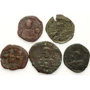 Byzantium, bronze coin set (5 pieces)