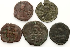 Byzantium, bronze coin set (5 pieces)