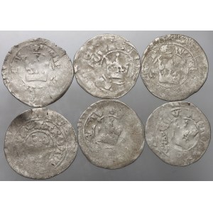 Czechia, Wenceslas IV Luxembourg 1378-1419, set of Prague Groschen (6 pieces)