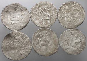 Czechia, Wenceslas IV Luxembourg 1378-1419, set of Prague Groschen (6 pieces)