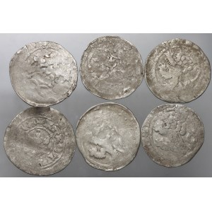 Czechia, Wenceslas IV Luxembourg 1378-1419, set of Prague Groschen (6 pieces)