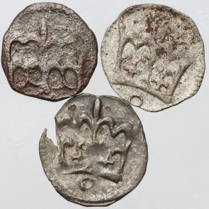 Władysław III Warneńczyk / Kazimierz Jagiellończyk, zestaw denarów, (3 sztuki)