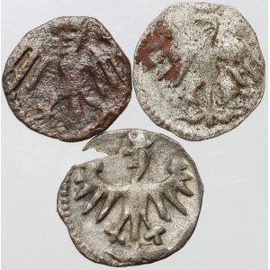 Władysław III Warneńczyk / Kazimierz Jagiellończyk, zestaw denarów, (3 sztuki)