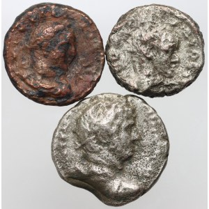 Roman Empire, I-III century Alexandria`s Tetradrachm set (3 pieces)