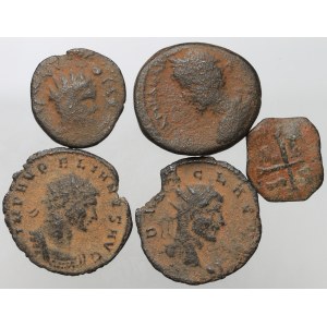 Roman Empire, Criusaders, set of coins 3rd-4th century, (5 pieces)