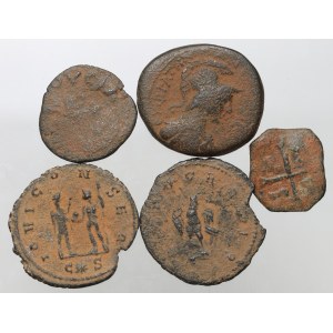 Roman Empire, Criusaders, set of coins 3rd-4th century, (5 pieces)