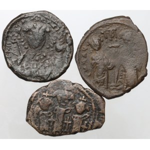 Byzantine Empire, Follis set, (3 pieces)