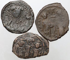 Byzantine Empire, Follis set, (3 pieces)