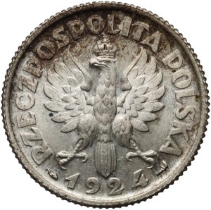 II RP, 1 zloty 1924, Paris, Harvester