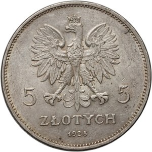 II RP, 5 złotych 1928, Bruksela, Nike