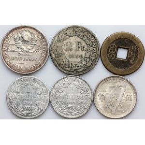 World, coin set, (6 pieces)
