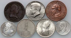 World, set of coins from 1812-1976, (7 pieces)