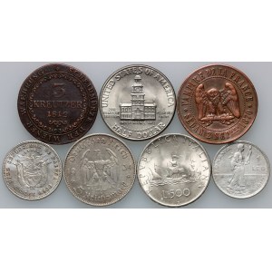 World, set of coins from 1812-1976, (7 pieces)