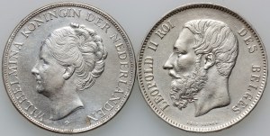 Netherlands, Belgium, set of coins from 1869-1931, (2 pieces)
