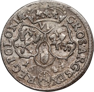 John III Sobieski, sixpence 1684 TLB, Bydgoszcz