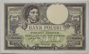 II RP, 500 zloty 28.02.1919, S.A. series.