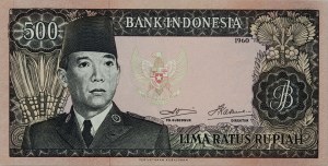 Indonesia, 500 Rupiah 1960, series ACN