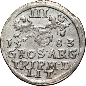Stefan Batory, trojak 1583, Vilnius