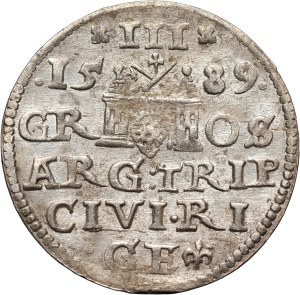 Sigismund III Vasa, trojak 1589, Riga