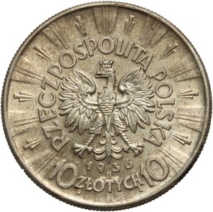 II RP, 10 zloty 1936, Warsaw, Józef Piłsudski
