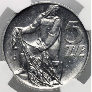 PRL, 5 zloty 1958, Rybak, BAŁWANEK