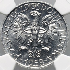 PRL, 5 zloty 1958, Fisherman, BALWANEK