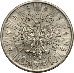 II RP, 10 zloty 1934, Warsaw, Józef Piłsudski, rare vintage