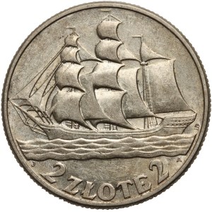 II RP, 2 złote 1936, Warszawa, Żaglowiec