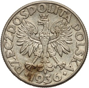 II RP, 2 zloty 1936, Warsaw, Sailing ship