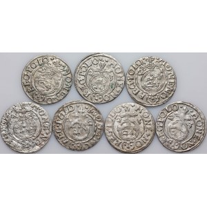 Zygmunt III Waza, zestaw półtoraków z lat 1621-1624, Bydgoszcz, (7 sztuk)