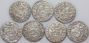 Sigismund III Vasa, set of half-tracks dated 1621-1624, Bydgoszcz, (7 pieces)