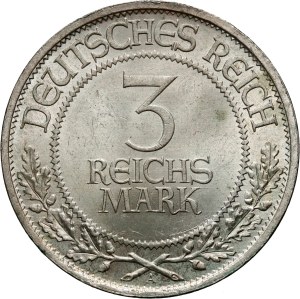 Germany, Weimar Republic, 3 mark 1926 A, 700-years of Lubeck