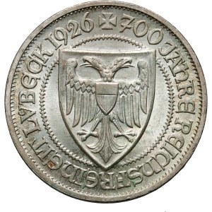 Germany, Weimar Republic, 3 mark 1926 A, 700-years of Lubeck