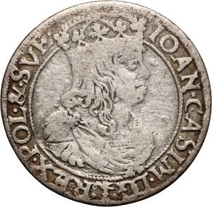 John II Casimir, sixpence 1660 TLB, Krakow
