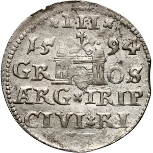 Zygmunt III Waza, trojak 1594, Ryga