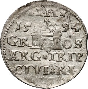 Sigismund III Vasa, trojak 1594, Riga