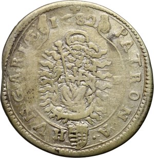 Hungary, Leopold I, 15 kreuzers 1682 KB, Kremnica