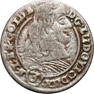 Silesia, Duchy of Legnicko-Brzesko-Wołowski, Louis IV of Legnica, 3 krajcary 1660 EW, Brzeg