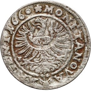 Śląsk, Księstwo Legnicko-Brzesko-Wołowskie, Ludwik IV Legnicki, 3 krajcary 1660 EW, Brzeg