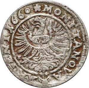 Silesia, Duchy of Legnicko-Brzesko-Wołowski, Louis IV of Legnica, 3 krajcary 1660 EW, Brzeg