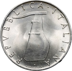 Italy, 5 lire 1969, inverted 1 in date